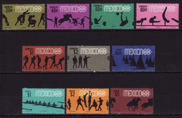 Мексика, 1968, Летняя Олимпиада (IV), Мехико, 10 марок